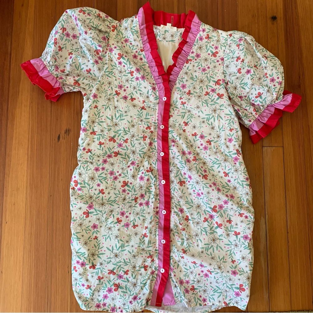 Entro Floral Puff Sleeve Dress